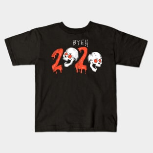 BYE 2020 Melting Typography Kids T-Shirt